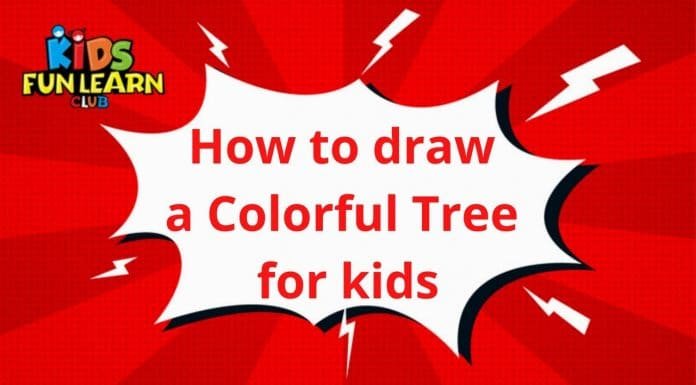 How to draw a Colorful Tree for kids easily and step by step | Drawing Tutorials for Kids