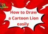 How to Draw a Cartoon Lion easily and step by step | Animal Drawing Tutorials for Kids