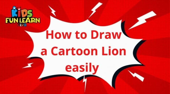 How to Draw a Cartoon Lion easily and step by step | Animal Drawing Tutorials for Kids