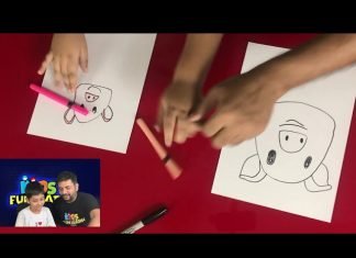 How to draw Pig face emoji | Easy step by step drawing with Kids fun learn club