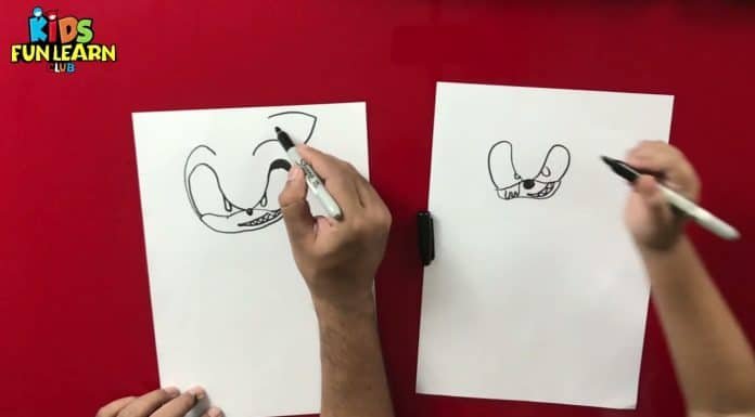 How to Draw easy Evil Sonic step by step for Kids| Drawing Tutorials for Kids!