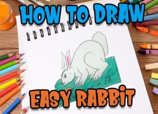 How to Draw easy Rabbit step by step for Kids | Drawing Tutorials for Kids!