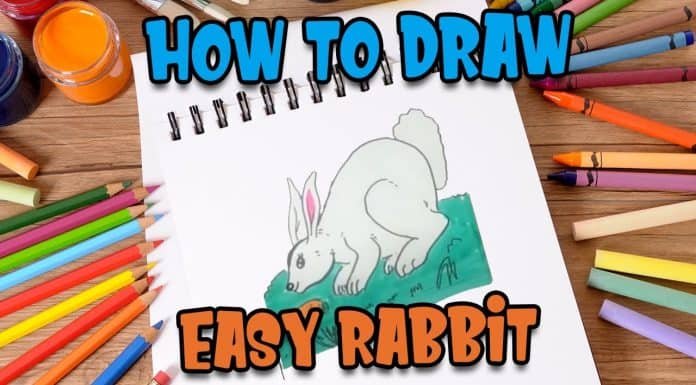 How to Draw easy Rabbit step by step for Kids | Drawing Tutorials for Kids!