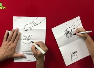 How to Draw easy Hat step by step for Kids| Folding Surprise!