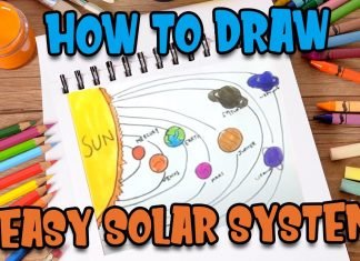 How to Draw easy Solar System step by step for Kids | Drawing Tutorials for Kids!