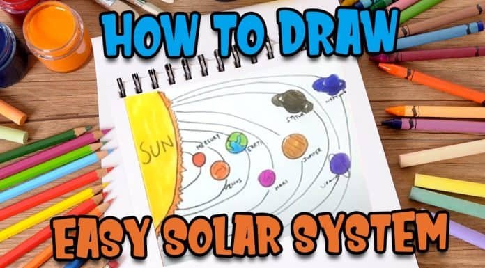 How to Draw easy Solar System step by step for Kids | Drawing Tutorials for Kids!