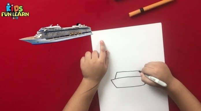 How to Draw easy Ship step by step for Kids | Drawing Tutorials for Kids!