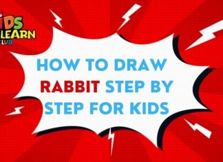 How to Draw easy Rabbit step by step for Kids| Drawing Tutorials for Kids!
