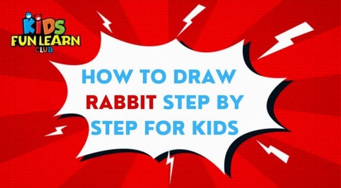 How to Draw easy Rabbit step by step for Kids| Drawing Tutorials for Kids!
