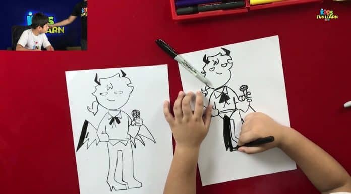 How to Draw easy Friday Night Funkin’1 step by step for Kids| Drawing Tutorials for Kids!