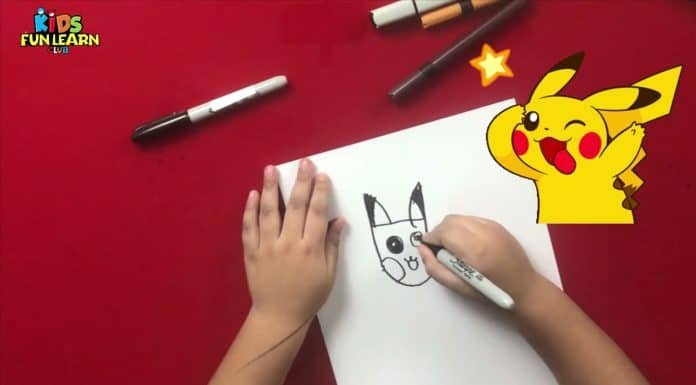 How to Draw easy Pikachu step by step for Kids | Drawing Tutorials for Kids!