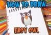 How to Draw easy Owl step by step for Kids| Drawing Tutorials for Kids!