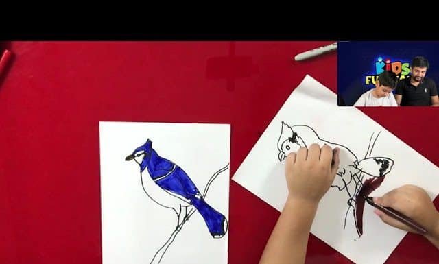 How to Draw easy Blue Jay step by step for Kids | Drawing Tutorials for Kids!