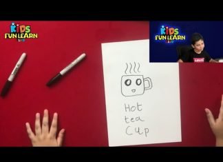 How to Draw easy Tea Cup step by step for Kids | Drawing Tutorials for Kids!