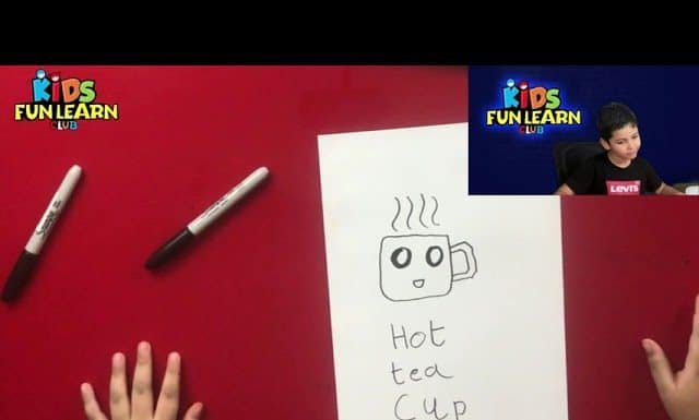 How to Draw easy Tea Cup step by step for Kids | Drawing Tutorials for Kids!