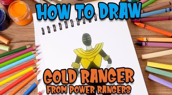 How to draw Gold Ranger from Power Rangers with Kids Fun Learn Club and Parikshet