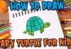 How to draw baby turtle for kids by Parikshet and Kids fun learn club