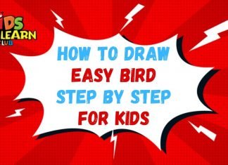 How to Draw easy Bird step by step for Kids | Drawing Tutorials for Kids!