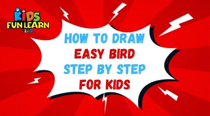 How to Draw easy Bird step by step for Kids | Drawing Tutorials for Kids!