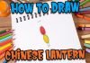 How to Draw easy Chinese Lantern step by step for Kids #shorts