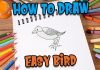 How to Draw easy Bird step by step for Kids #shorts