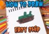 How to Draw easy Ship step by step for Kids #shorts