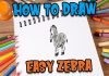 How to Draw easy Zebra step by step for Kids #shorts