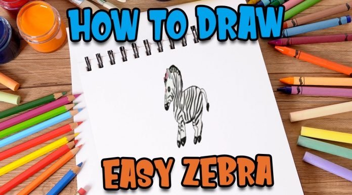 How to Draw easy Zebra step by step for Kids #shorts