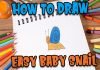 How to Draw easy Snail step by step for Kids #shorts