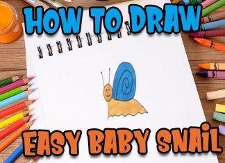 How to Draw easy Snail step by step for Kids #shorts