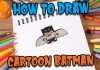 How to Draw easy Cartoon Batman step by step for Kids #shorts