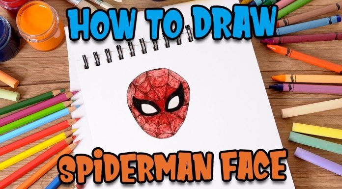How to Draw easy Spiderman Face step by step for Kids #shorts