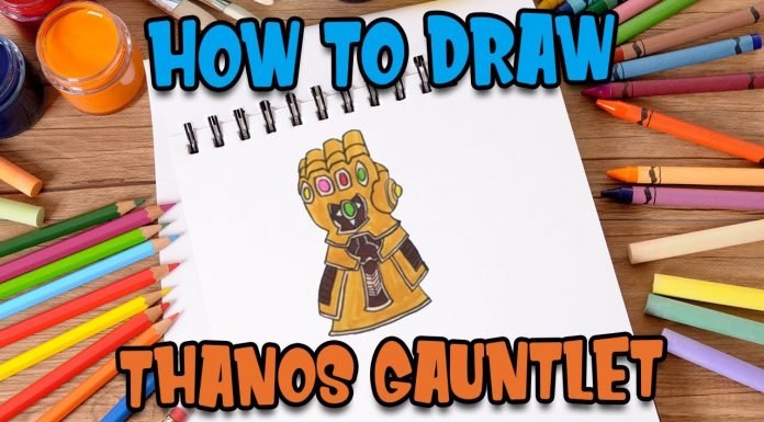 How to Draw easy Thanos Gauntlet step by step for Kids #shorts