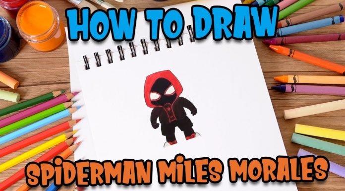 How to Draw easy Spiderman Miles Morales step by step for Kids #shorts