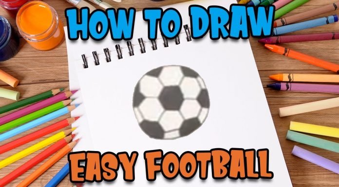 How to Draw easy Football step by step for Kids #shorts