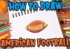 How to Draw easy American Football step by step for Kids #shorts