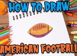 How to Draw easy American Football step by step for Kids #shorts
