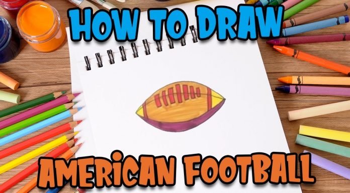 How to Draw easy American Football step by step for Kids #shorts