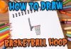 How to Draw easy Basketball Hoop step by step for Kids #shorts