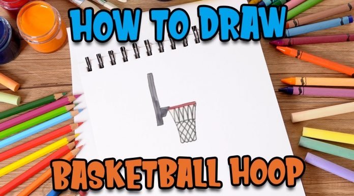 How to Draw easy Basketball Hoop step by step for Kids #shorts