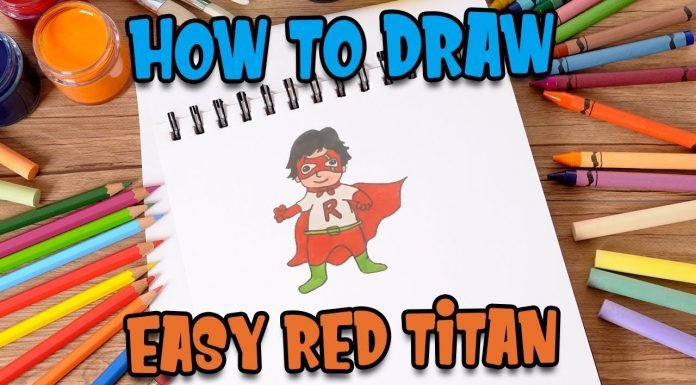 How to Draw easy Red Titan Face step by step for Kids #shorts