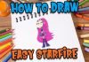 How to Draw easy Starfire Face step by step for Kids #shorts