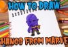 How to Draw easy Thanos from marvel step by step for Kids #shorts