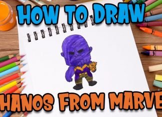 How to Draw easy Thanos from marvel step by step for Kids #shorts