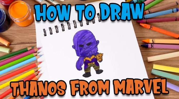 How to Draw easy Thanos from marvel step by step for Kids #shorts