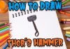How to Draw easy Thor’s hammer step by step for Kids #shorts