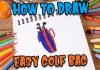 How to Draw easy Golf Bag step by step for Kids #shorts