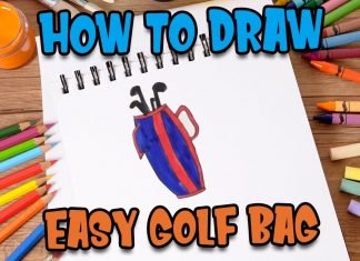 How to Draw easy Golf Bag step by step for Kids #shorts
