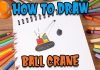 How to Draw easy Ball Crane step by step for Kids #shorts