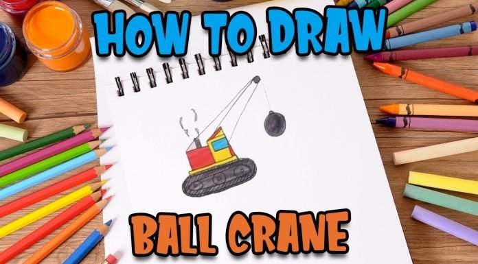 How to Draw easy Ball Crane step by step for Kids #shorts